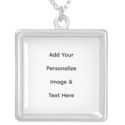 create your own custom text personalize silver plated necklace