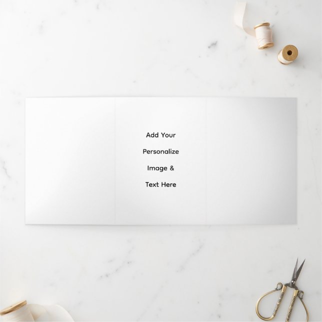 create your own custom text personalize Tri-Fold program (Outside)
