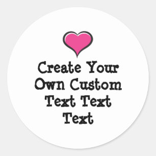 Create your own custom text white Bkgd Ver Classic Round Sticker