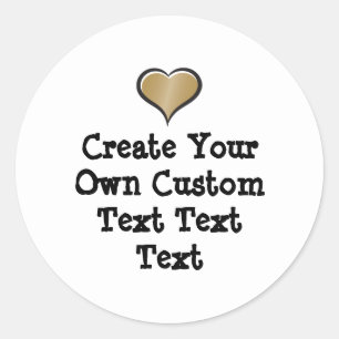 Create your own custom text white Bkgd Ver Classic Round Sticker