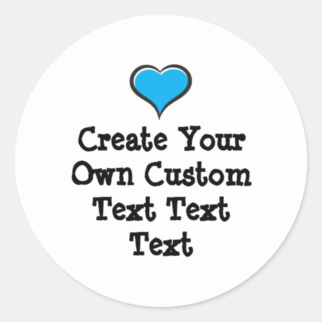 Create your own custom text white Bkgd Ver Classic Round Sticker (Front)