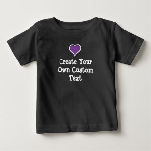 Create your own custom text with Purple Heart Baby T-Shirt
