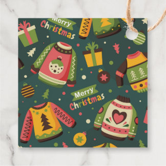 Create Your Own Custom Ugly Xmas Sweaters Favor Tags