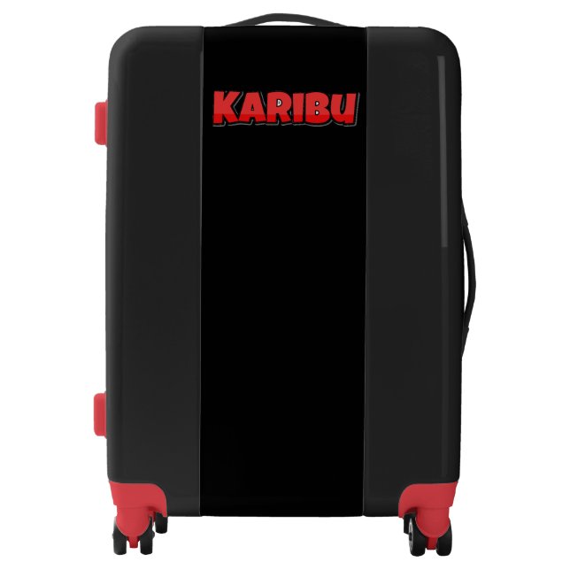 Create Your Own custom unique red and black Luggage (Front)