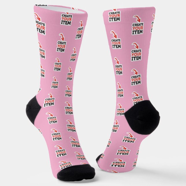 CREATE-YOUR-OWN Custom upload design Bachelorette Socks (Angled)