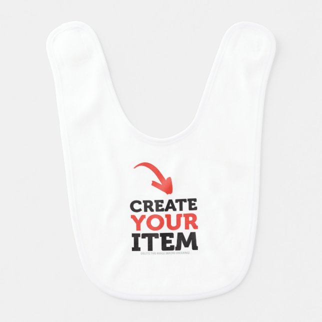 CREATE-YOUR-OWN Custom upload your design 2 sides Bib (Front)