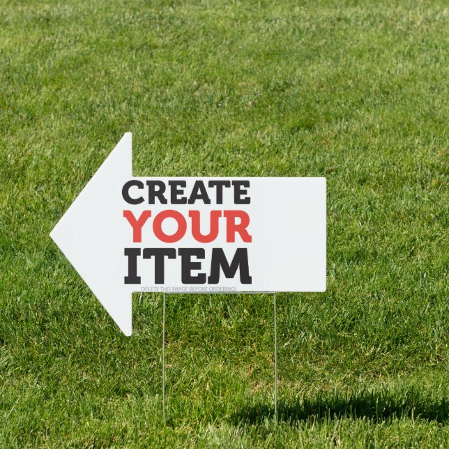 CREATE-YOUR-OWN Custom upload your design Arrow Sign (Insitu)