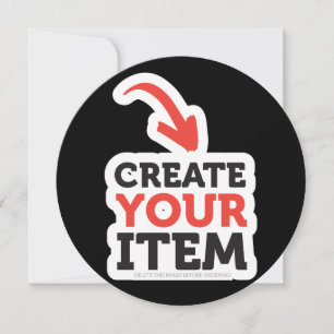 CREATE-YOUR-OWN Custom upload your design Bachelor Card
