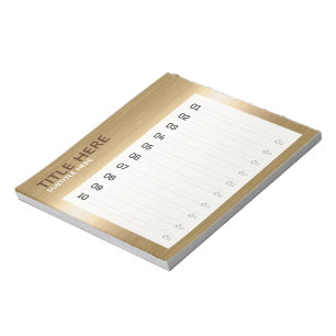 CREATE-YOUR-OWN Custom upload your design gold Notepad