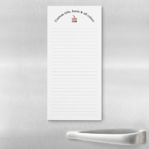 CREATE-YOUR-OWN Custom upload your design lined Magnetic Notepad