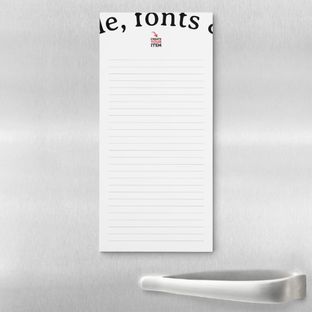CREATE-YOUR-OWN Custom upload your design lined Magnetic Notepad (In Situ)