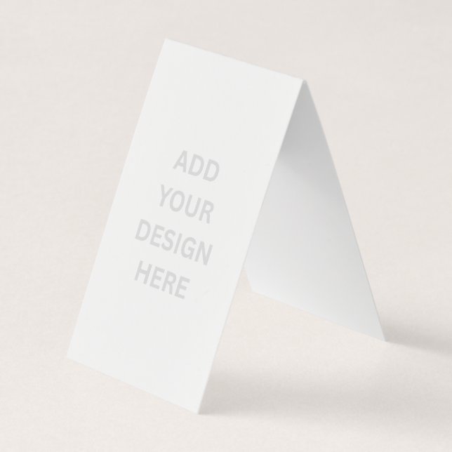 Create Your Own Custom Vertical Tent Fold Folded Business Card (Front)