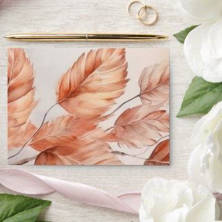 Create Your Own Custom Watercolor Autumn Leaves Envelope