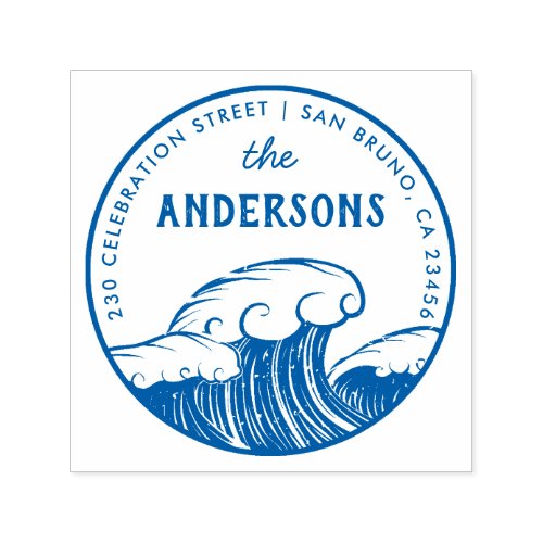 Create Your Own Custom Waves Return Address Self-inking Stamp Create Your Own Custom Waves Return Address Self_inking Stamp