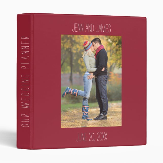 Create Your Own Custom Wedding Planner 3 Ring Binder (Front/Spine)