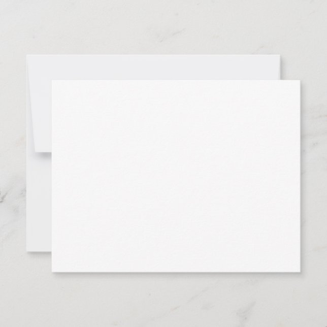 Create your own custom white  note card (Front)