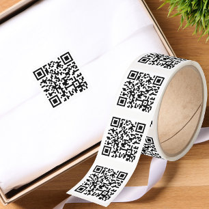 Create Your Own Custom White QR Code Stickers Roll