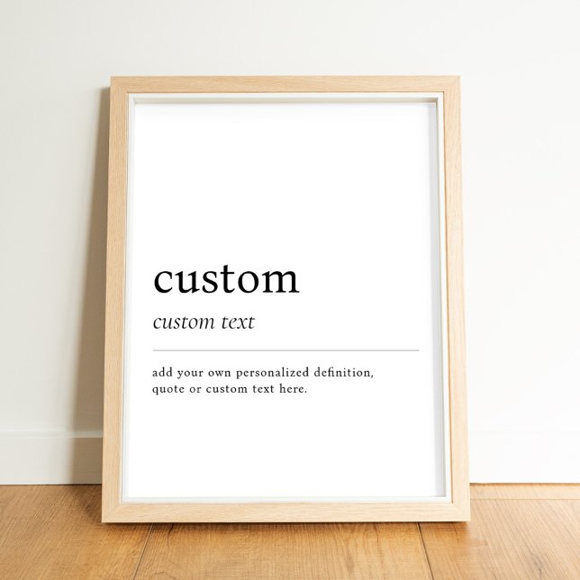 Create Your Own Custom Word Dictionary Definition Poster (Creator Uploaded)