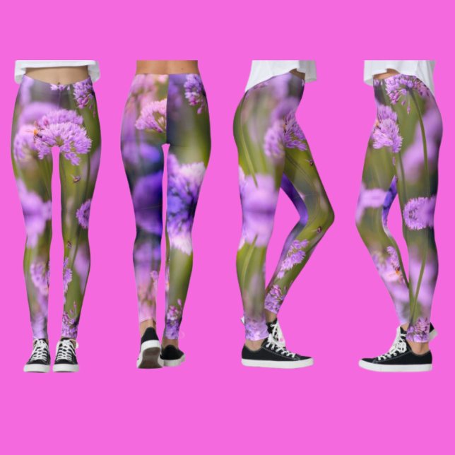 Create Your Own Custom Yoga Wildflower on  Leggings (Creator Uploaded)
