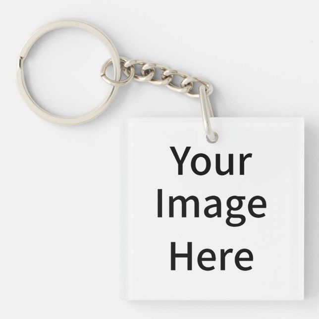 Create Your Own Custom Your Image Here Keychain (Front)