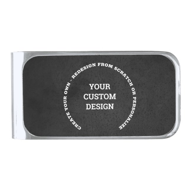 Create Your Own Customised Silver Finish Money Clip (Front)