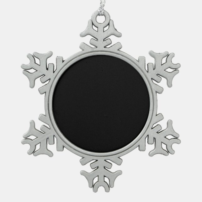 Create Your Own - Customizable Blank Snowflake Pewter Christmas Ornament (Front)