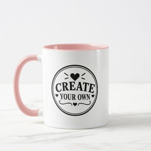 Create Your Own Customizable Combo Mug PINK