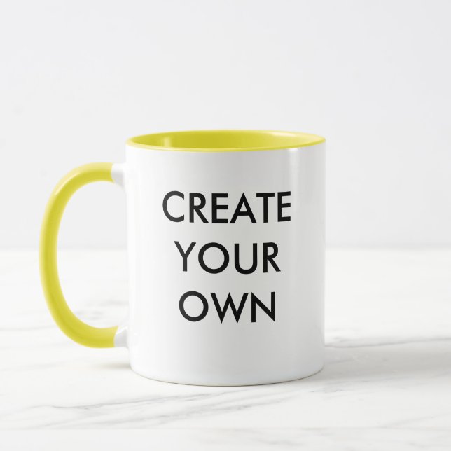 Create Your Own Customizable Combo Mug YELLOW (Left)