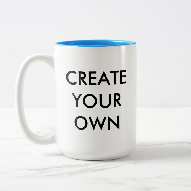 Create Your Own Customizable Two-Tone Mug BLUE (Left)