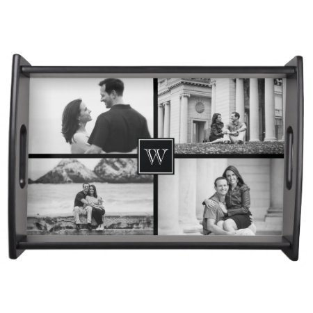 Create Your Own Customizable Wedding Photo Collage Serving Tray