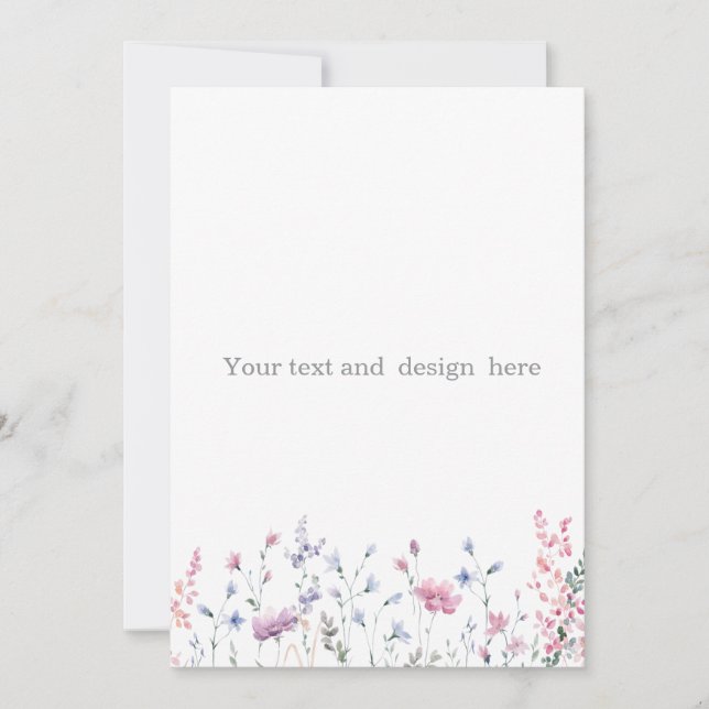 create your own  customizable white  invitation (Front)