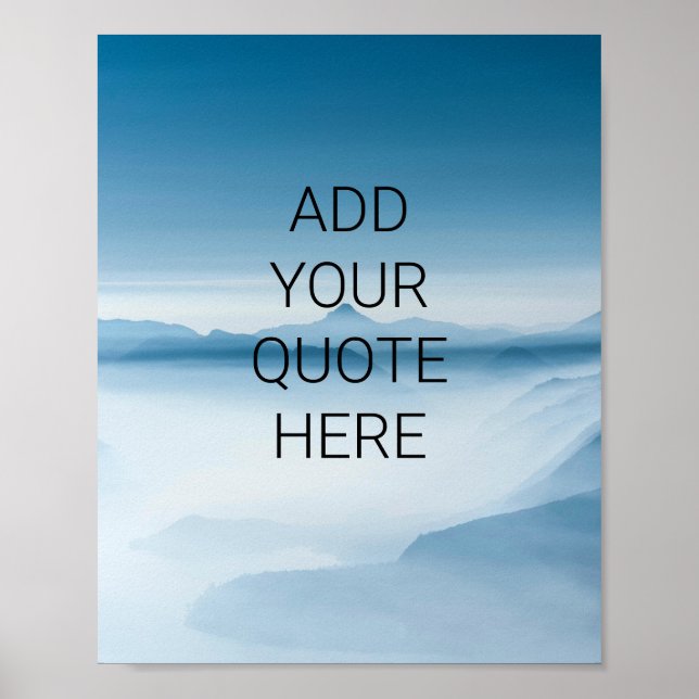 Create your own customizational personalize quote poster (Front)