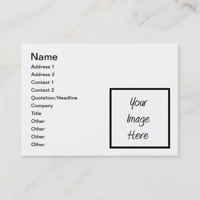 Create Your Own - Customize Blank Business Card (Front)