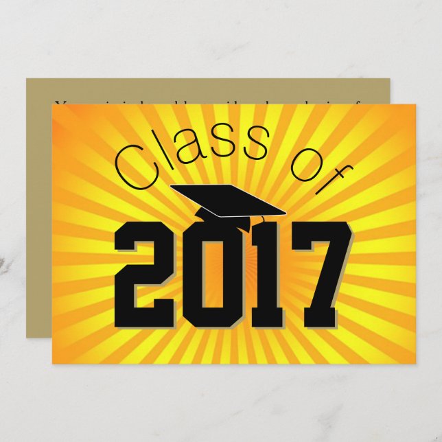 Create your own Customize Cool Graduation Invite (Front/Back)