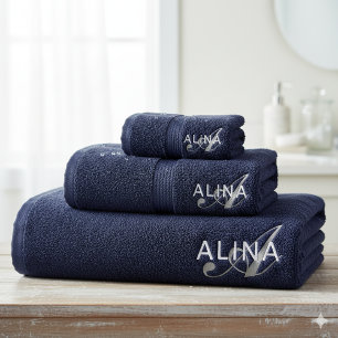 Create Your Own Customize Monogram Color Match Bath Towel Set