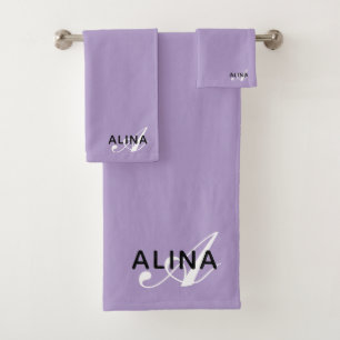 Create Your Own Customize Monogram Color Match Bath Towel Set