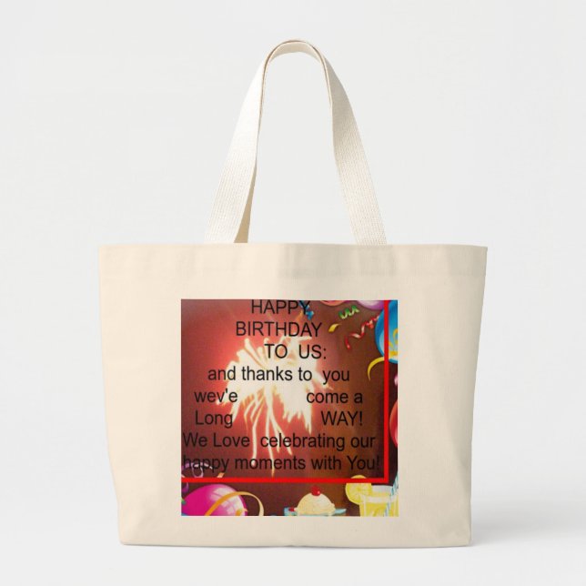 Create your own Customize Product Large Tote Bag (Front)