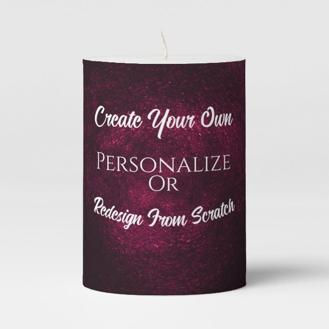 Create Your Own! Customize This Pillar Candle (Front)