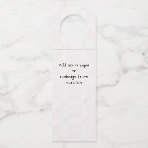 Create Your Own Customized Bottle Hanger Tag