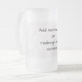 Create Your Own Customized Frosted Glass Beer Mug (Front Left)