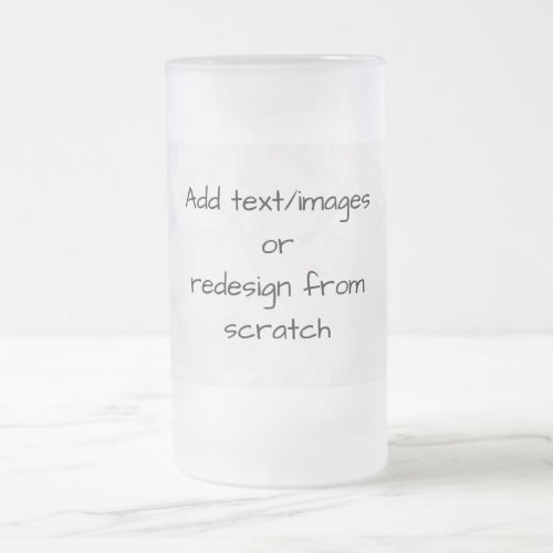 Create Your Own Customized Frosted Glass Beer Mug