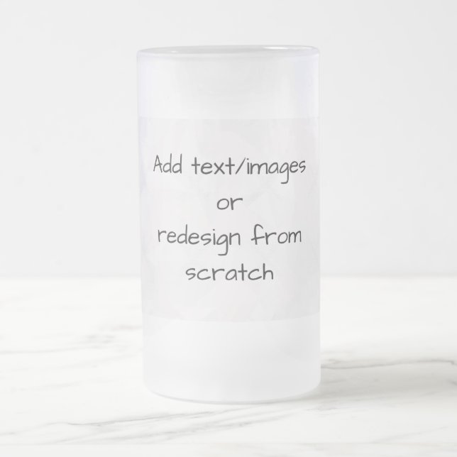 Create Your Own Customized Frosted Glass Beer Mug (Center)