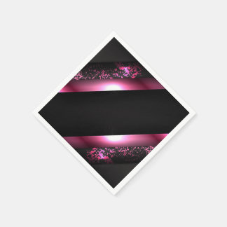 Create Your Own Customized Hot Pink Black Napkins