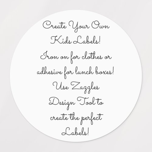 Create Your Own Customized Kids Labels