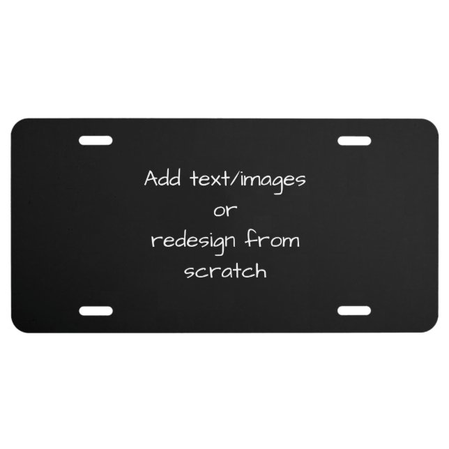 Create Your Own Customized License Plate (Front)