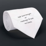 Create Your Own Customized Neck Tie<br><div class="desc">Create your own fully customized merch from scratch by replacing the background image currently displayed on this product with an image of your own! Add your own text if desired and choose your favorite colors and styles.</div>