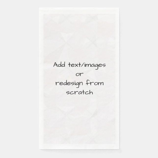 Create Your Own Customized Paper Guest Towels (Front)