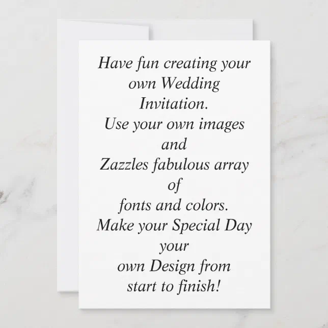 Create Your Own Customized & Personalized Wedding Invitation | Zazzle