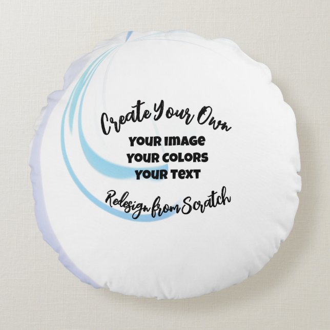 Create Your Own Customized Round Pillow (Front)