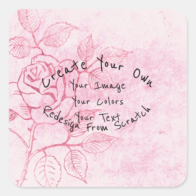 Create Your Own Customized Square Sticker (Front)